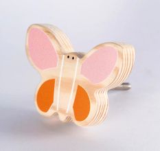 Handcrafted Pine Wood Butterfly Knob